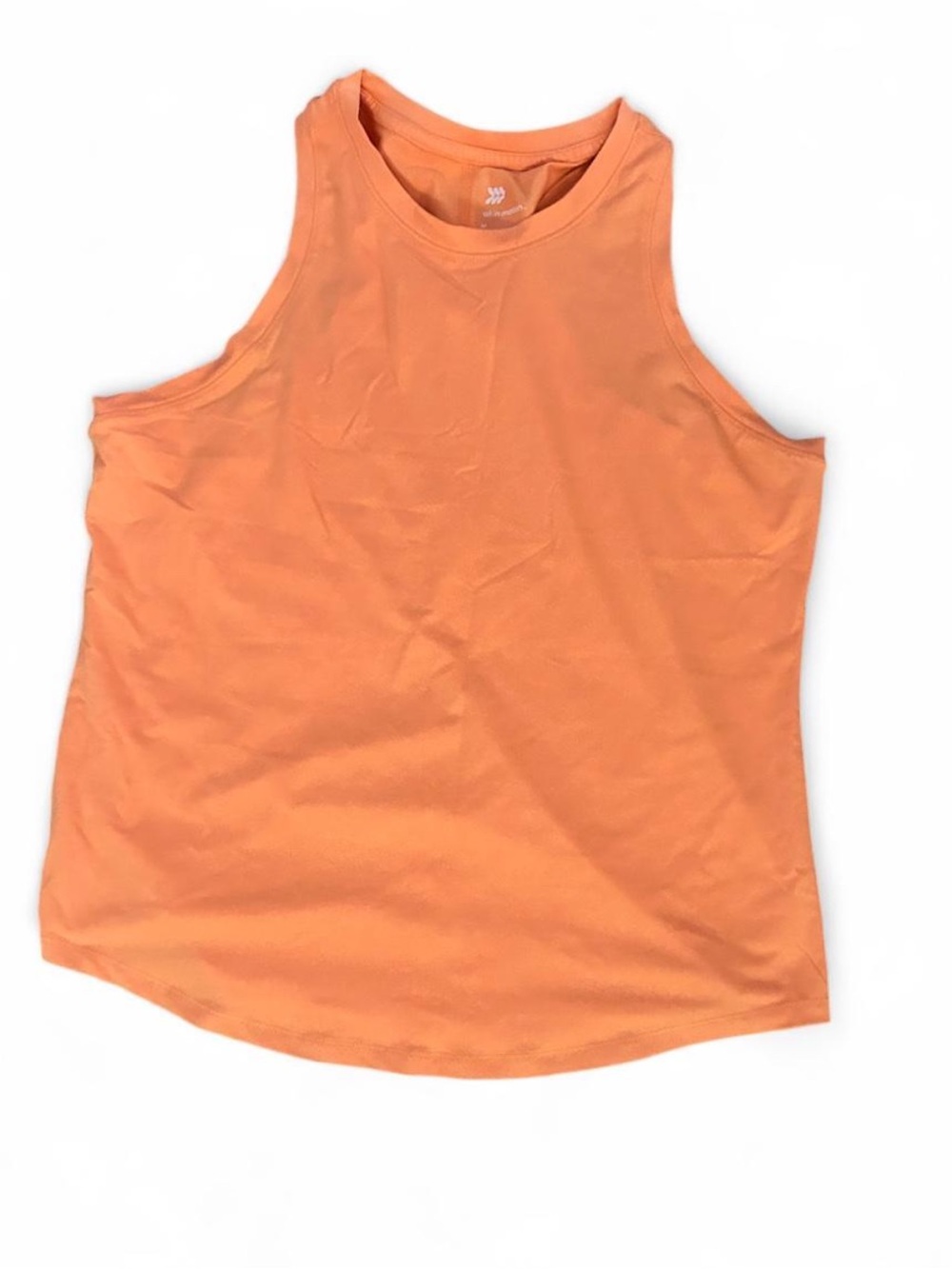 Lightweight Orange All In Motion Polyester Sleeveless Tank Top Womens Size M